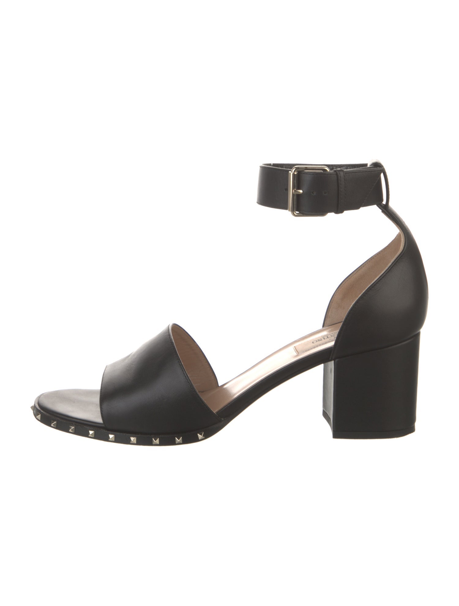Valentino Rockstud Accents Leather Sandals